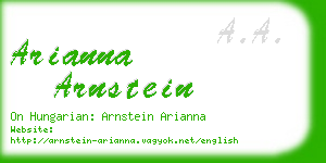 arianna arnstein business card